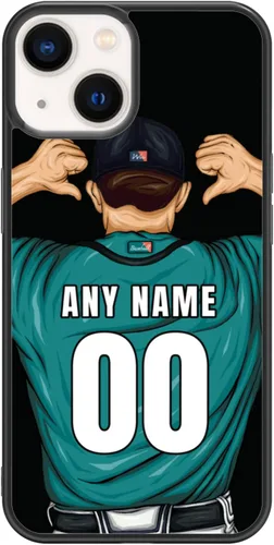 Miniatura 21 de Custome - Funda de teléfono de béisbol, diseño creativo de béisbol deportivo con número de estrella para iPhone 15, 14, 13, 12, 11 Pro Max Plus Mini