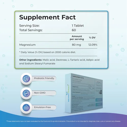 Miniatura 2 de WELLNESS EXTRACT H2 Tabletas de agua de hidrógeno molecular con magnesio – 12 comprimidos de hidrógeno efervescentes PPM para agua potable, apoya