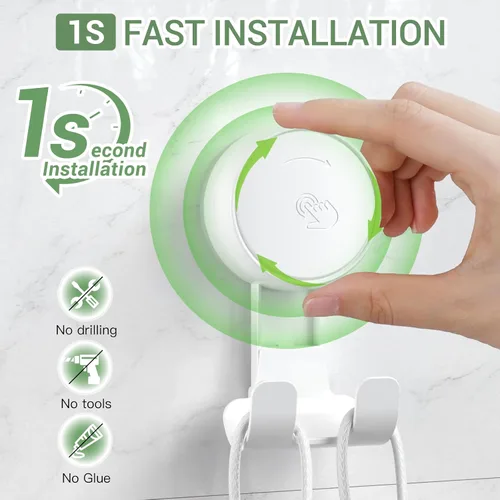 Miniatura 2 de LUXEAR Ganchos de Succión Potentes con Ventosa al Vacío-1PACK Navaja 1pack Individual Blanco