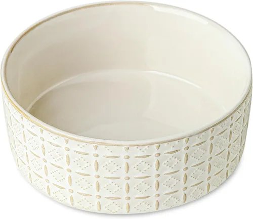 Miniatura 10 de Tazón de cerámica para perros, tazón de comida y agua para mascotas de 6.5 pulgadas, plato para perros medianos y pequeños, cachorro, verde