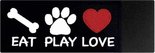 Miniatura 5 de Eat Play Love for Dog Lover - Parche bordado para perro, chaleco/arneses, insignia, gancho y bucle, emblema
