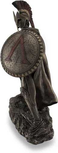 Miniatura 3 de Veronese Design Leónidas, rey guerrero griego, estatua escultórica bronceada