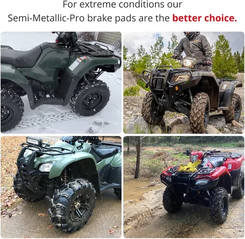 Miniatura 6 de JAVIK Pastillas de Freno Delanteras Semi-Metálicas Pro para Honda Rancher 420 Foreman 500 520 Rubicon 500 520 TRX250X TRX250EX