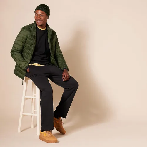 Miniatura 5 de Tienda Essentials - Sudadera de vellón con cuello redondo para hombre (disponible en tallas para grandes y altos)