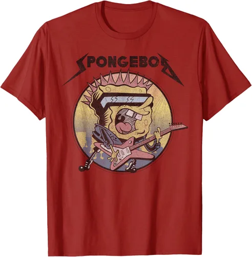 Miniatura 13 de SpongeBob SquarePants Camiseta de manga corta Heavy Metal Rock