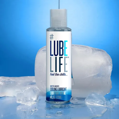 Miniatura 2 de LubeLife Lubricante refrescante a base de agua, lubricante de calentamiento personal para hombres, mujeres y parejas, no mancha, 4 onzas líquidas