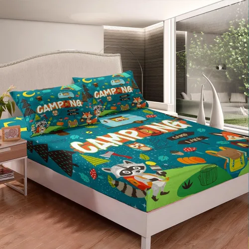 Miniatura 2 de Erosebridal Yoga Gifts Fitted Sheet for Boys Girls Kids Yoga Chakras Twin Bed Sheets,Sun and Moon Sheets Boho Tribal Bedding Sets, No Top Sheet
