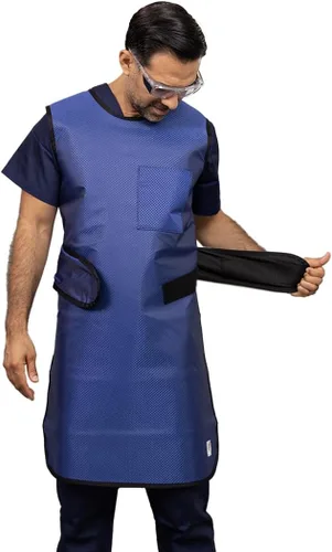 Miniatura 4 de Delantal frontal – Flexiback – 0.020 in Pb LE – Delantal ligero con plomo de rayos X – Ajuste Ajustable – Azul Real Ripstop