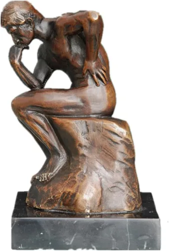 Miniatura 15 de Rodin The Thinker Statue TPE-185 - Estatuas de bronce para decoración del hogar, 5 piezas