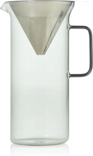 Miniatura 2 de AdHoc Impact Pour Over - Cafetera con recipiente de vidrio de 1 litro, filtro de acero inoxidable reutilizable de doble capa, cafetera