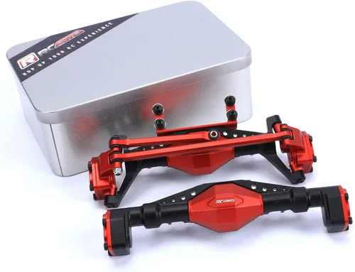 Miniatura 9 de RCAWD Para 1/18 Axial UTB18 Capra Trail Buggy Crawlers Upgrades, eje trasero y de dirección ensamblado y carcasa del eje delantero y trasero sin