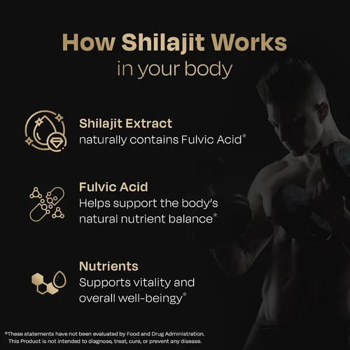 Miniatura 2 de Auric Shilajit/Shilajeet Energy 60 Cápsulas Shilajit puro probado en laboratorio