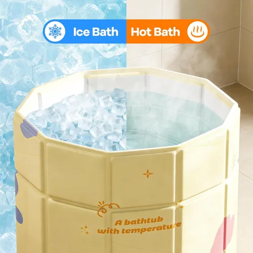 Miniatura 7 de Bañera portátil, bañera de hielo caliente, sin inflado, ducha, baño, spa, bañera plegable, sin instalación para el hogar y al aire libre