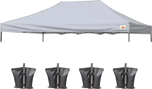 Miniatura 12 de ABCCANOPY - Toldo de repuesto para carpa desplegable (10x10 pies, beige)