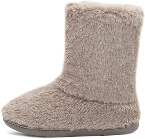 Miniatura 2 de Botines de invierno para mujer, botas de tobillo, pantuflas cálidas para casa, forro de piel