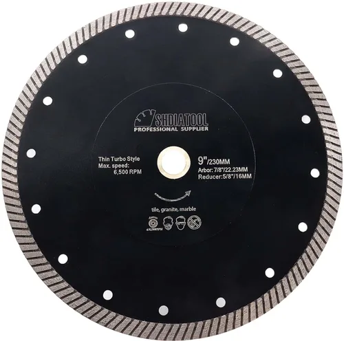 Miniatura 14 de SHDIATOOL Hoja de sierra turbo de diamante de 7 pulgadas, disco de corte súper delgado para azulejos de porcelana y cerámica, rueda de corte