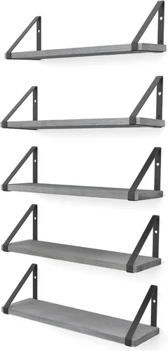 Miniatura 18 de Wallniture Ponza - Estante flotante de pared de 17 x 4.5 pulgadas, estantes pequeños de madera para almacenamiento en la pared, estante montado