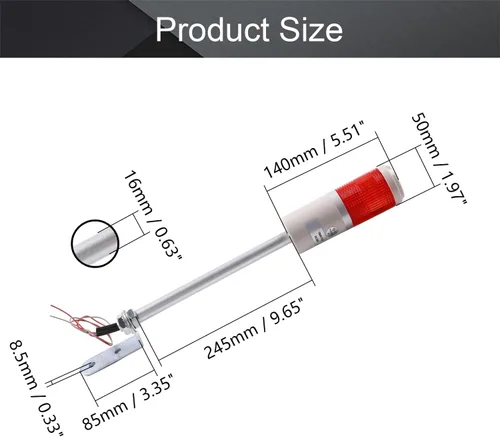 Miniatura 2 de Othmro 1 unids bombilla de advertencia industrial señal torre lámpara plástico piezas electrónicas siempre en luz sin sonido rojo 24 V 3 W 24V 3W