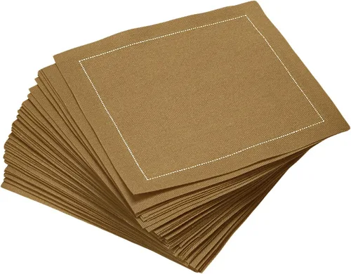 Miniatura 22 de Servilletas de cóctel de algodón blanco, 100% algodón, paquete de 50 unidades, 4.5 x 4.5 pulgadas, calidad de hotel, suaves y absorbentes, ideales