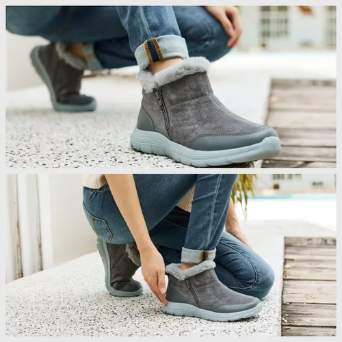 Miniatura 2 de TIOSEBON Botas de invierno con forro de piel para mujer, antideslizantes, resistentes