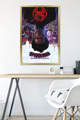 Miniatura 6 de Marvel Spider-Man: Across the Spider-Verse - Póster oficial de pared de una hoja, 34 pulgadas de largo x 22.4 pulgadas de ancho, versión enmarcada