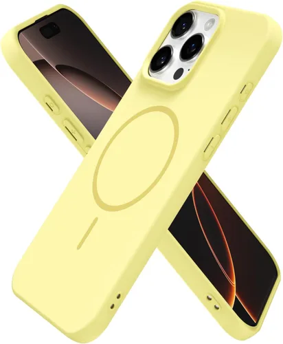 Miniatura 209 de oakxco Funda de silicona Mag Safe para iPhone 17 Pro Max, funda magnética delgada y fina compatible con carga inalámbrica MagSafe, bonita funda Negro