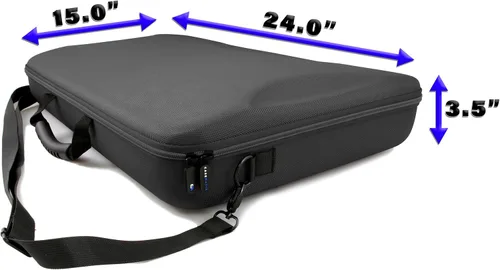 Miniatura 7 de CASEMATIX Funda de viaje para controlador de DJ compatible con Hercules Inpulse 500 - Funda rígida para mezclador de DJ con correa