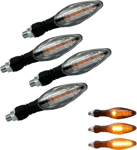 Miniatura 10 de Luz de señal de giro LED E-MARK Vehículo Inspección 2 unids set moto universal alto brillo DC12V