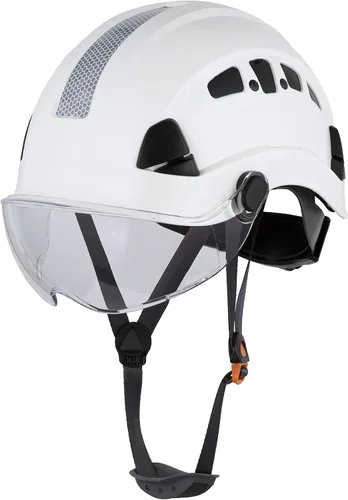 Casco Protector Defender Safety H1 con Visera ANSI Z89.1 Blanco
