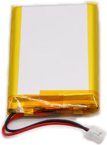 Miniatura 3 de Número de pieza verificado MSDS: 654060, batería recargable de iones de polímero de litio Li Lipo de 3.7V 2000mAh con conector JST de 2 pines