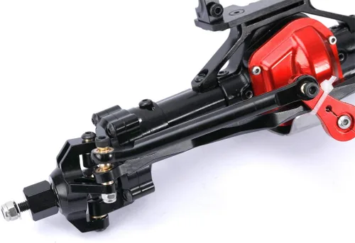 Miniatura 4 de RZXYL 1/10 Ejes Portal completos de aleación de aluminio para Axial SCX10 D90 RC Crawler Car Upgrades (negro)