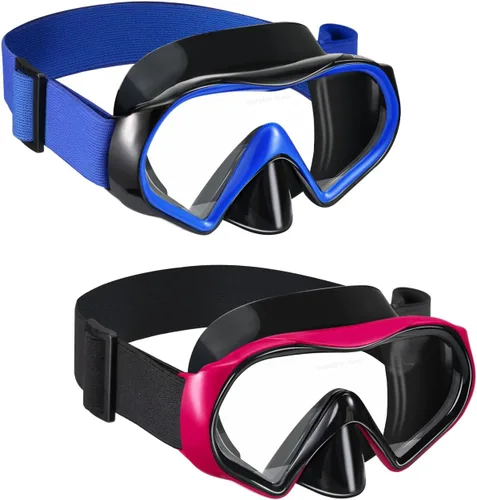 Miniatura 15 de Aegend Máscara de buceo para adultos y jóvenes, antivaho anti-UV, amplia visión, máscara de esnórquel para buceo, natación, esnórquel