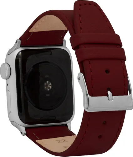 Miniatura 24 de Bandini Correas de cuero para mujer para Apple Watch de 1.496 pulgadas, 1.575 pulgadas, 1.614 pulgadas para mujer, correa delgada de cuero iWatch
