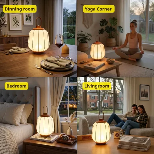 Miniatura 4 de Lámpara de mesa recargable inalámbrica, luz LED para exteriores, funciona con batería de 4000 mAh, 3 lámparas de escritorio táctiles de atenuación