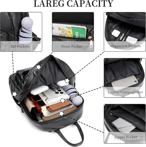 Miniatura 2 de seyfocnia Bolso tipo mochila para mujer, Negro -, Elegante
