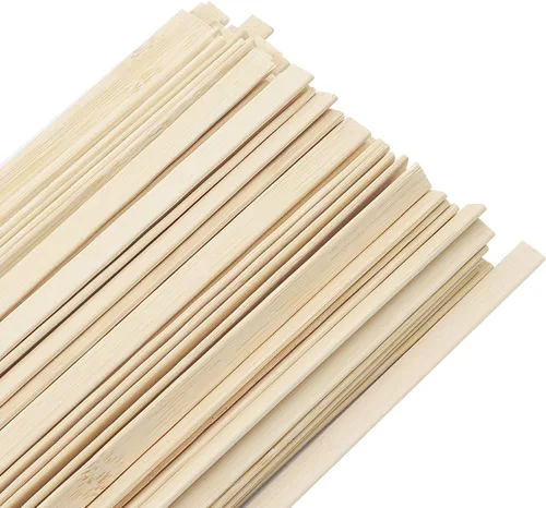 Miniatura 6 de Palitos de madera de 15.7 pulgadas para manualidades, palos de bambú natural extra largos que se pueden curvar, palos de bambú natural fuertes, 100