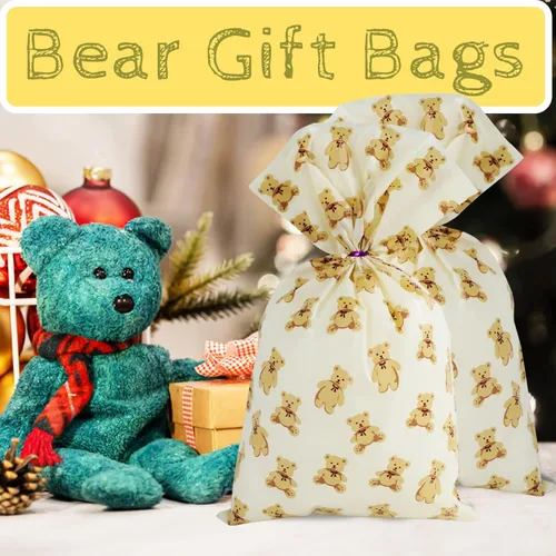 Miniatura 6 de LEOSINDA 100 bolsas de celofán de 7 x 12 pulgadas, bolsas de plástico de celofán con lazos giratorios para el día de San Valentín y cumpleaños