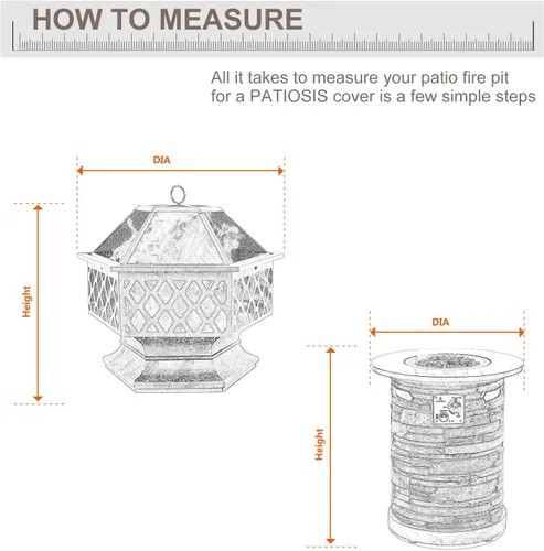 Miniatura 2 de Cubierta Redonda Gris para Hoguera Exterior de 36 Pulgadas de Diámetro Impermeable para Patio Cubierta para Tazón de Fuego de Propano 600D