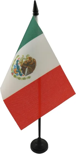 Miniatura 5 de Bandera de mesa de Anguila de 4 x 6 pulgadas, bandera de escritorio británica de Anguila, 5.9 x 3.9 in, palo y base de plástico negro AZ FLAG