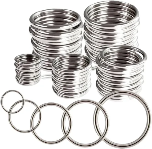 Miniatura 11 de Ewparts Anillos de metal de 2 pulgadas para colgar plantas, anillos de macramé de acero soldado de plata, anillos de metal para macramé, paquete