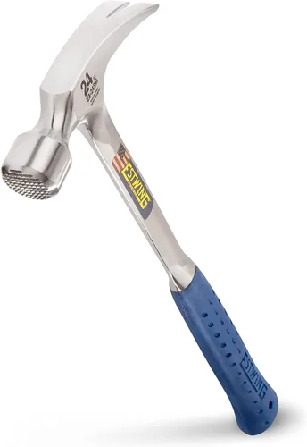 Miniatura 8 de ESTWING Martillo de Encofrado - 22 oz Mango Largo Garra Recta de Desgarre con Cara Lisa y Agarre de Reducción de Impactos - E3-22S