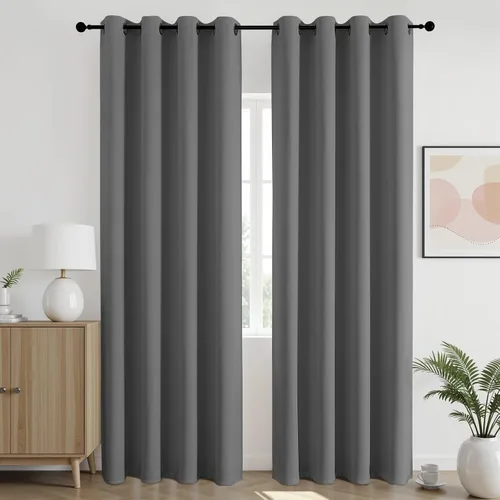 Miniatura 24 de Joydeco Cortinas opacas para dormitorio de 72 pulgadas de largo, 2 paneles de cortinas con aislamiento térmico para oscurecer la habitación