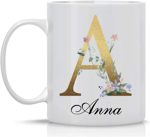 Miniatura 10 de InterestPrint Taza de café personalizada para papá con nombres de los niños, taza de Feliz Navidad de tus hijos pequeños favoritos, regalo