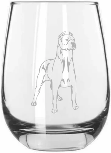 Miniatura 490 de Sakhalin Husky Dog - Copa de vino grabada personalizada de 15.25 onzas sin tallo