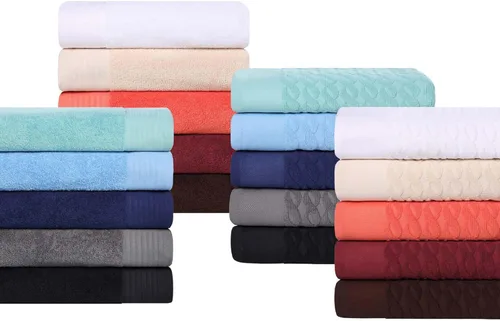 Miniatura 10 de Superior Juego de 4 toallas de baño de algodón turco jacquard sólido para adultos y niños, artículos esenciales de baño, ducha, spa, piscina, secado