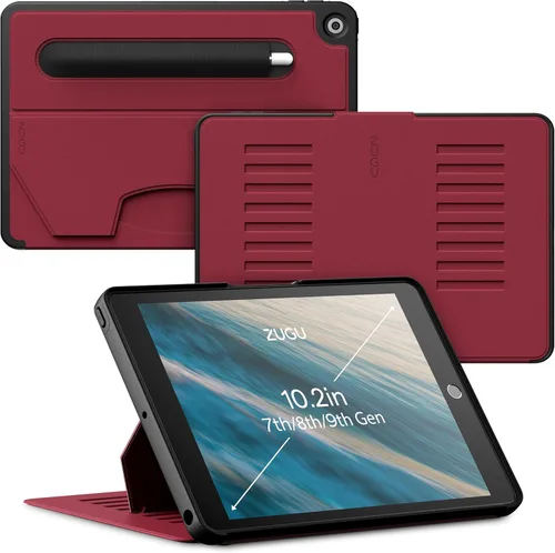 Miniatura 10 de ZUGU CASE Funda para iPad de 7ª / 8ª / 9ª generación de 10.2 pulgadas (2021/2020/2019), protectora, delgada, diseño elegante, soporte magnético, Pino