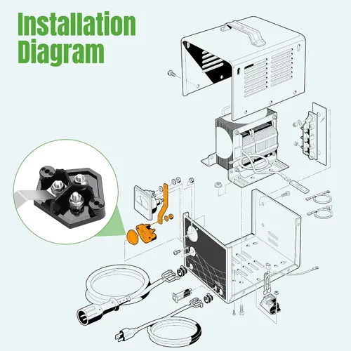 Miniatura 3 de 10L0L Kit de fusibles de doble enlace de 30 amperios que se adapta a la mayoría de los cargadores de accionamiento de potencia Lester para carrito