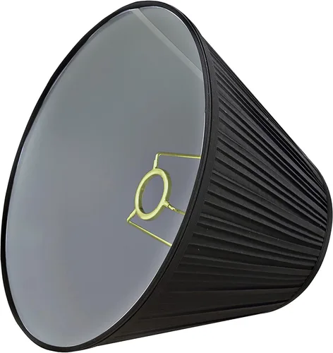 Miniatura 3 de Aspen Creative 59152A - Pantalla plisada Empire Uno en negro, parte superior de 4.5 pulgadas x 8 pulgadas inferior x 6.5 pulgadas de altura