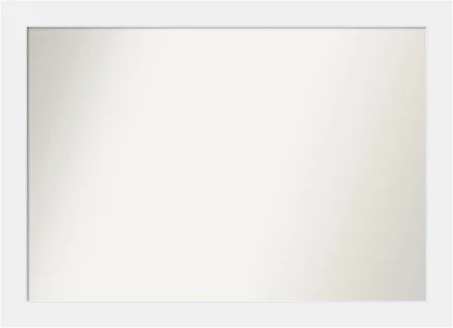 Amanti Art Espejo personalizado, espejo de baño blanco Corvino, espejo de pared o espejo de tocador de baño sobre el fregadero (34 x 47 pulgadas),