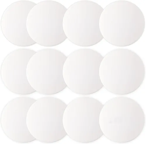 JULBEAR Tope de Puerta Protector de Pared, 12 Piezas Topes de Perilla de Puerta Protector de Pared con Fuerte Adhesivo Trasero, Silencioso, Absorbe